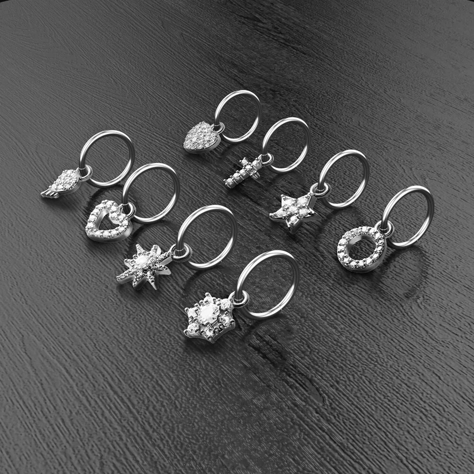 Aretes de aro Huggie de acero quirúrgico 18G de 1 pieza Tragus hélice cartílago perforación Foto 3 de 4