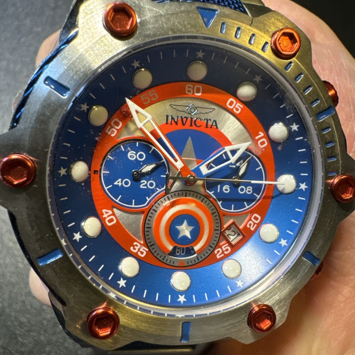 時計 INVICTA CAPTAIN AMERICA LIMITED EDITION Invicta Marvel Captain America Mens 52mm Limited Edition