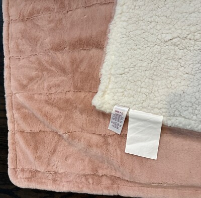 Parent's Choice Pink Plush Soft Faux Fur Baby Blanket Sherpa