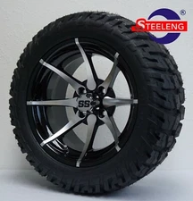 GOLF CART 14" KRAKEN WHEELS/RIMS and 22" 'GATOR' ALL TERRAIN TIRES DOT RATED