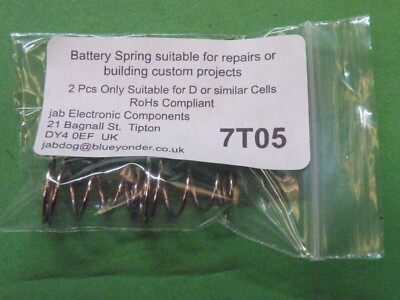 2 Stück Ersatzfeder für D Typ Batteriehalter.4mm Befestigungsloch 4g 7T05