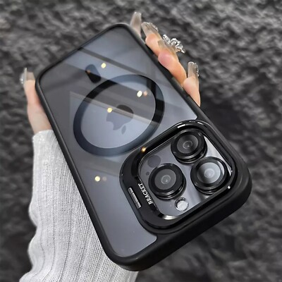 For iPhone 16 Pro Max 15 14 13 12 11 Shockproof Mag Safe Case Camera Lens Cover