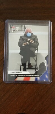 2021 TOPPS NOW #21 U.S. SENATOR BERNIE SANDERS RC BERNIE MITTENS Meme Vermont