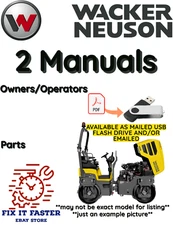 WACKER NEUSON RD18 TANDEM ROLLER OPERATORS PARTS OWNERS MANUAL PDF USB