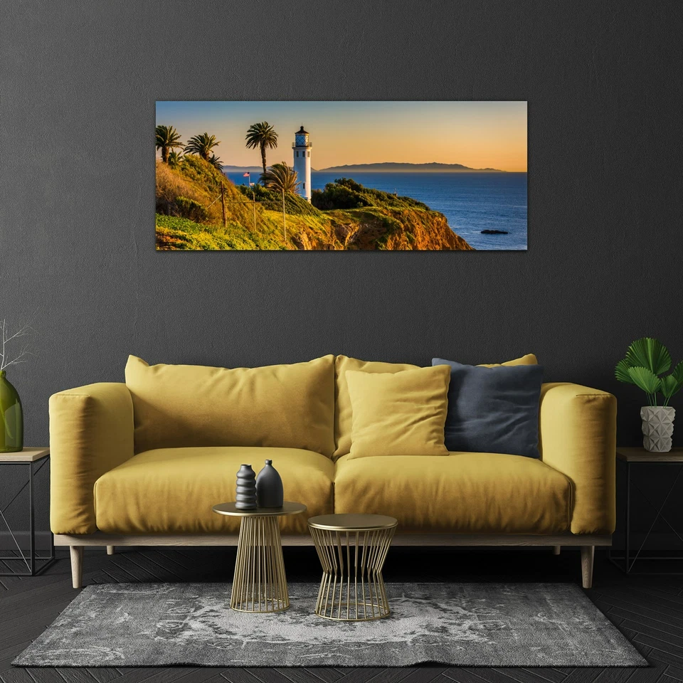 Glas-Bild Wandbilder Druck auf Glas  125x50 Blick Leuchtturm Point Vicente - Bild 2 von 4