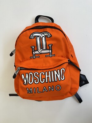 Moschino Orange Vintage Backpack Rare Amazing