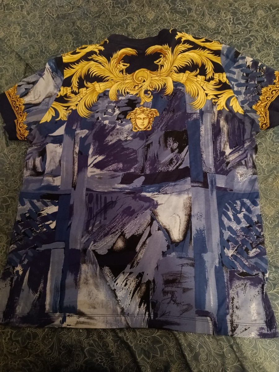 Versace Baroque With Greek Key and Sun Shirt | eBay