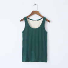Women Winter Warm Sleeveless Tank Solid Fleece Top Underwear Thermal Vest New