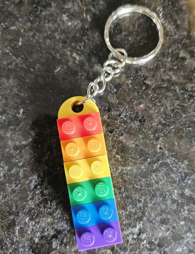Lego Pride Keyring, LGBTQ+, Custom Made, Lego Brick, Pride, Rainbow - Picture 11 of 13
