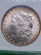 1900 O $1 Morgan Dollar ANACS MS63 Soapbox Toned #1284724