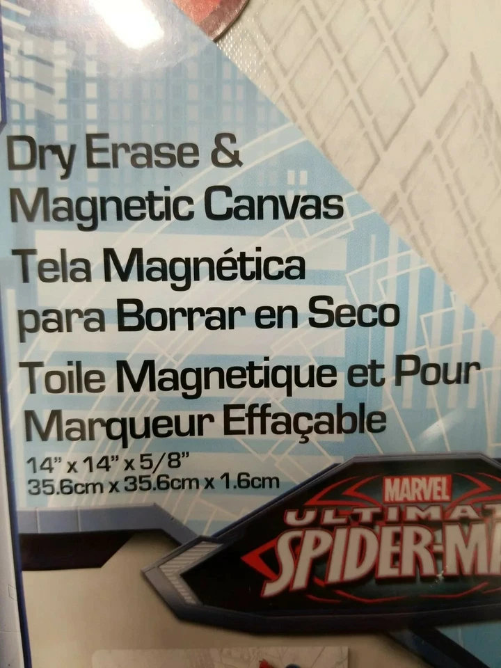 NEW Marvel Ultimate Spider-Man Magnetic Dry Erase Board Canvas Wall Class Decor - Image 4 of 4