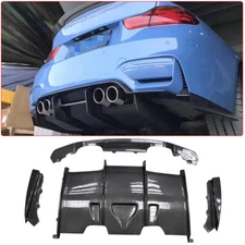 For 2015-2020 BMW F82 F83 M4 PSM Style Carbon Fiber Rear Bumper Diffuser Lip