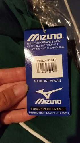 Mizuno Reversible 1/4 Zipper Pullover Jacket Green White Men's Small NEW - Picture 4 of 8