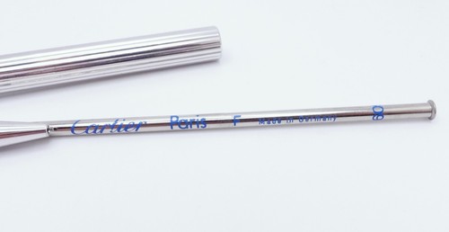 1990 Cartier Must De Cartier Trinity Silver Plaque Ballpoint Pen With Box - Picture 9 of 11