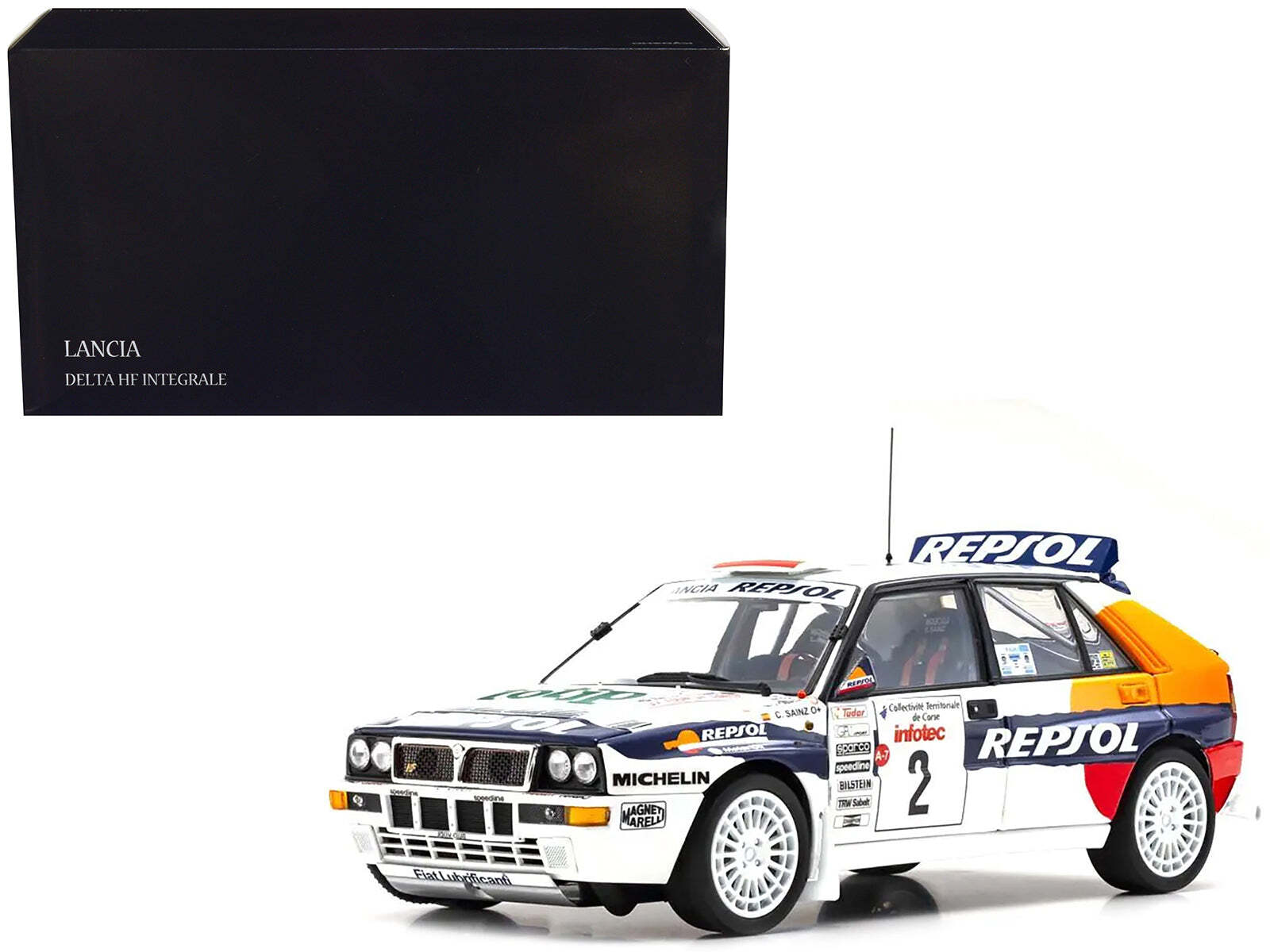 Lancia Delta HF Integrale Evoluzione #2 Carlos Sainz - 1/18 Diecast Model Car
