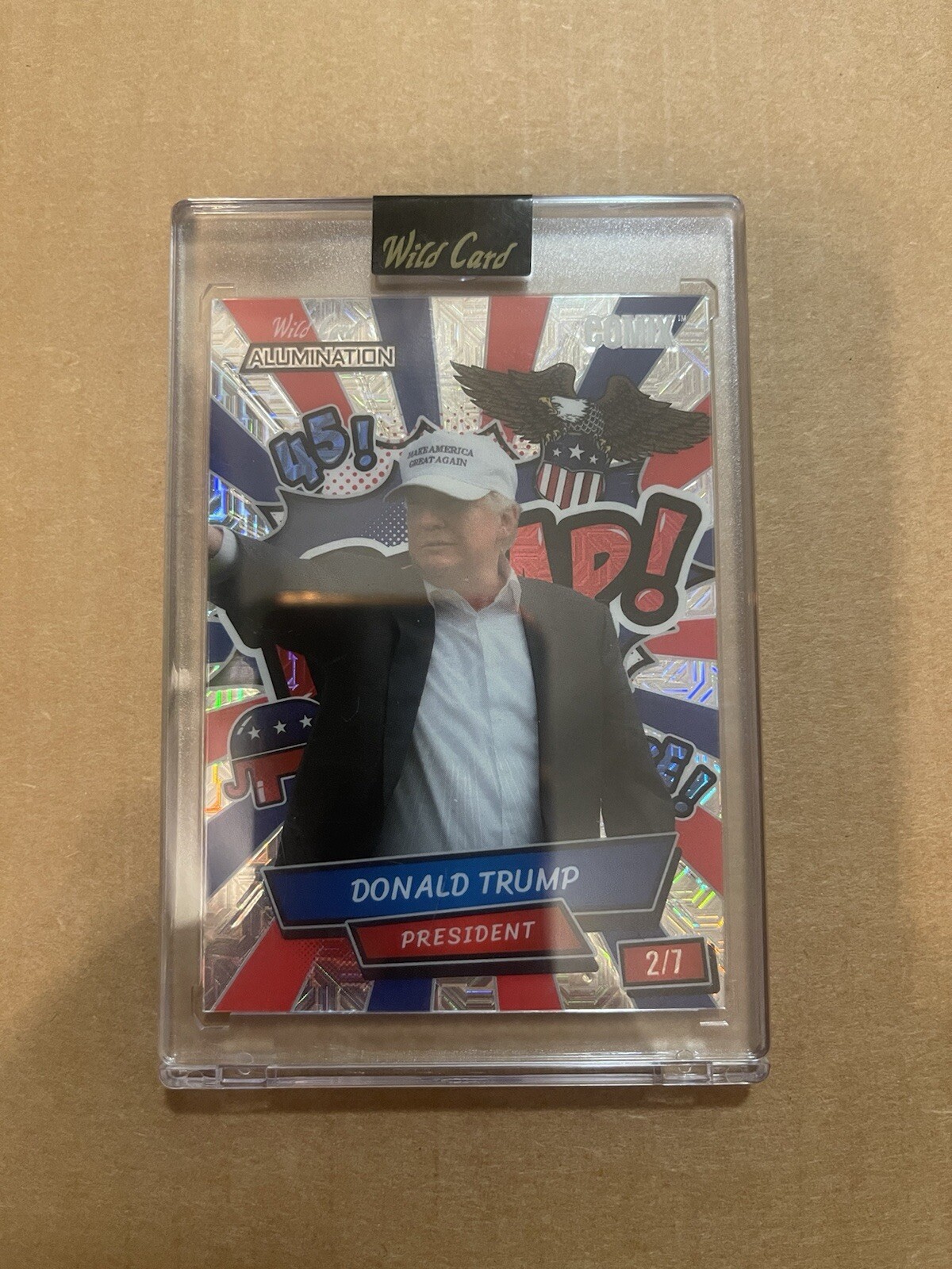 Donald Trump, 2024 Wild Card, Inc Alumination Comix, GOP! 2024!  #’d 2/7