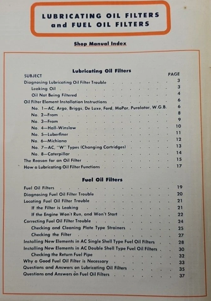 General Motors Corporation AC Bujía Division Servicing Aceite Y Gasolina Filtros - Imagen 3 de 4