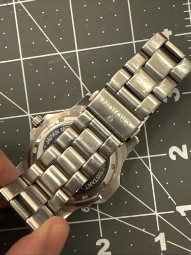 Croton CA301051 Diver Men's Watch Wristwatch 40mm Stainless new battery - Picture 7 of 12