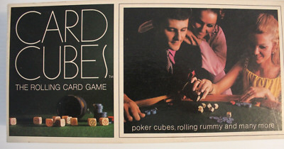 Vintage CARD CUBES The Rolling Card Game, Selchow and Righter 1970 COMPLETE EUC