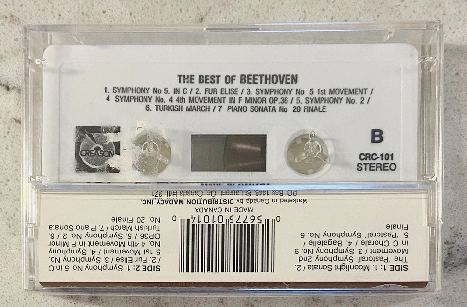 The Best of Beethoven Cassette Tape CRC-101 - New and Sealed. - Image 2 of 3