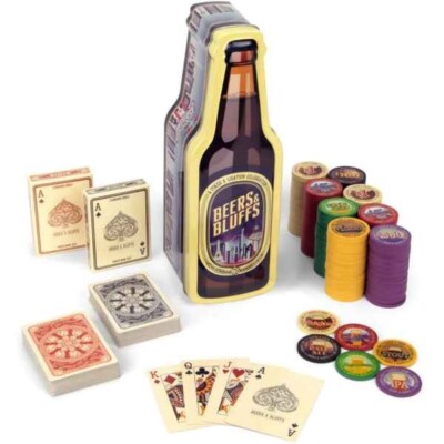 Beers & Bluffs Poker Chip Game Set