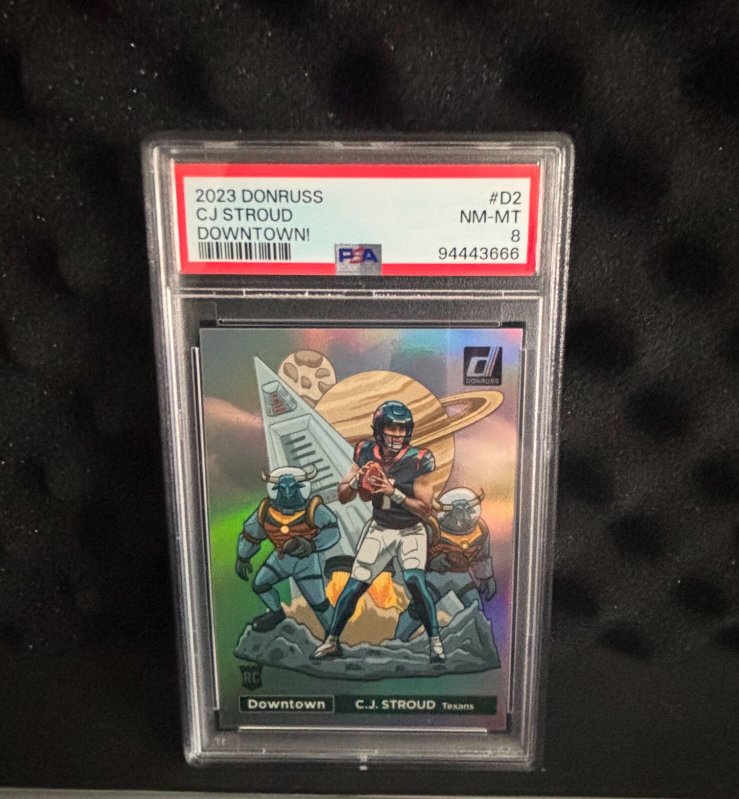 2023 PANINI DONRUSS DOWNTOWN! #D2 CJ STROUD ROOKIE RC PSA 8