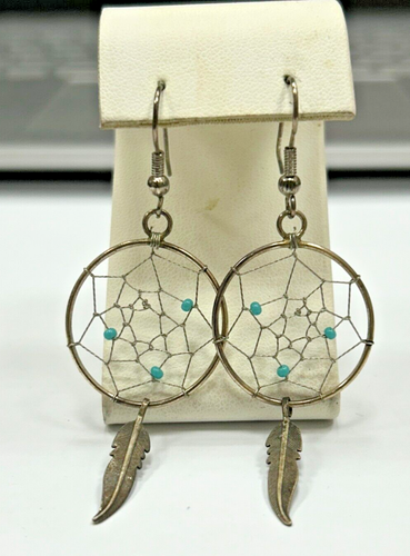 Pair of 925 Sterling Silver Dream Catcher Earrings