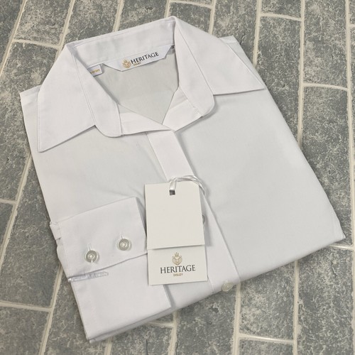 Disley Dervla Easy Care Blouse Women’s Shirt Size 8 White Long Sleeve Office - Picture 2 of 12