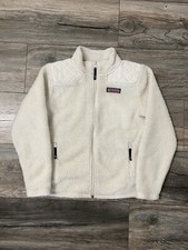 Vineyard Vines White Fleece Sherpa Fuzzy Full Zip Jacket Youth Medium 10-12