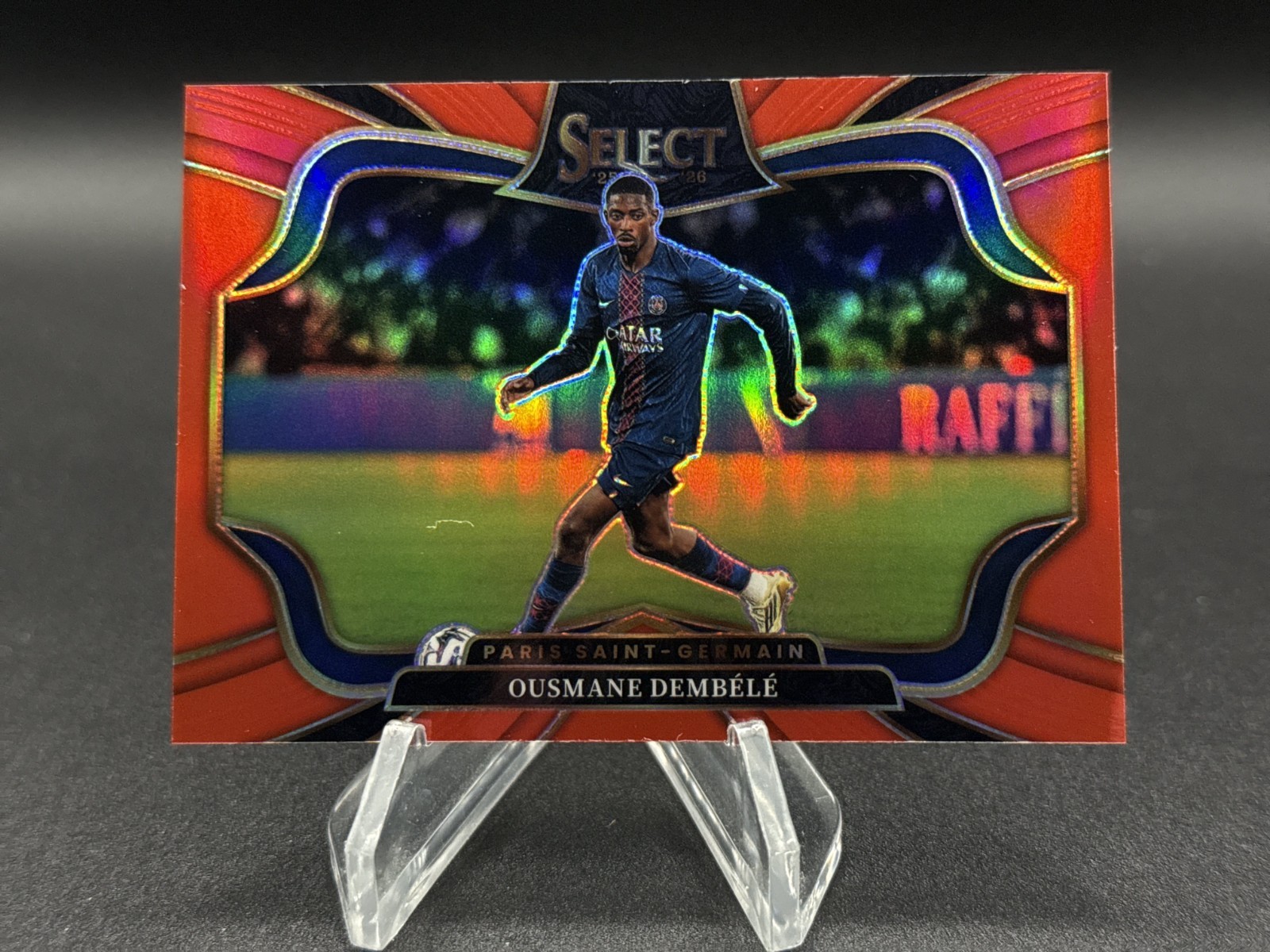 2025-26 Panini Select Ligue 1 Ousmane Dembélé PSG #205 Red Prizm /55 view 1