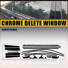 Fit Honda Accord Sedan 08-12 Grill Chrome Delete Blackout Overlay -Glossy Black