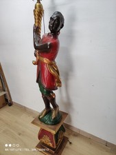 Raro Moro Veneziano scultura con lampade epoca 1900