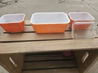 New ListingPyrex Autumn Harvest Dishes.  1 Lid!  Vintage Farmhouse Kitchenware!