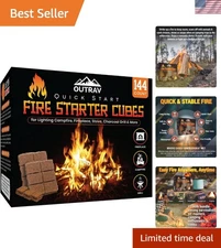 Fire Starter Cubes 144ct Charcoal Firestarter Squares for Lighting Fireplace