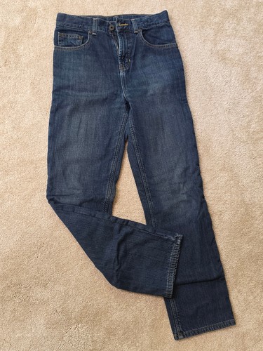 LL Bean Boys Fleece Lined Jeans, Size 14 with Adjustable Waist