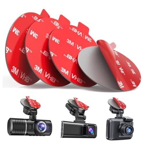 Sticky Adhesive Pad Replacement for Dash Cam Suction Cup Mount, 4pcs 2.2" 3M