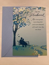 Happy Father’s Day For My Husband Blessed Love 5”x7” Hallmark Greeting Card Happy Father’s Day For My Husband Blessed Love 5”x7” Hallmark Greeting Card