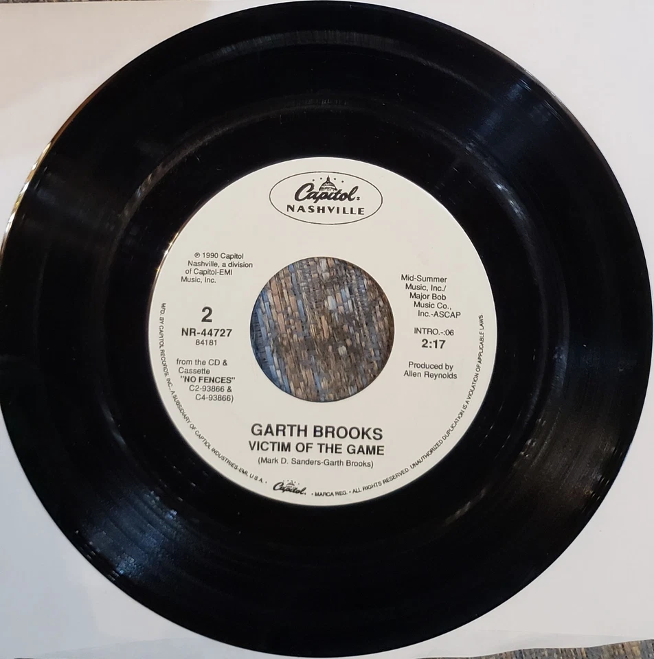 Garth Brooks 45rpm The Thunder Rolls (Edited) - Victim Of The Game Capital - Image 4 of 4