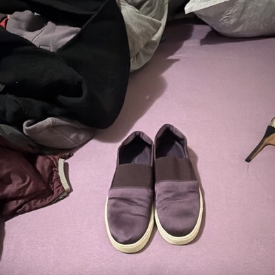 Vince Purple Slip-On Women's Flats Size 6 Fabric Stretch Casual Round Toe