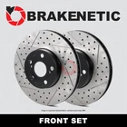 FRONT SET BRAKENETIC Premium Drilled Slotted Brake Rotors X5M X6M BNP34171.DS