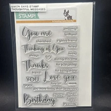 Simon Says Stamp! THOUGHTFUL MESSAGES THANKS BIRTHDAY SENTIMENTS LOVE YOU FRIEND