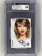 2015 Bravo Nr 1 Taylor Swift / Ariana Grande Autogrammkarten (Germany) CGC AA Po