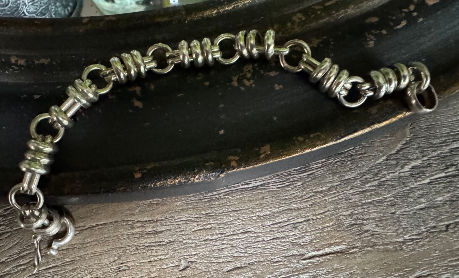 Vintage Solid Sterling Silver  Bracelet, 31 Grams… - image 1