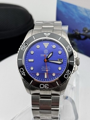 DEEP BLUE PRO DIVER 200 Meter Lilac DIAL 42.5 MM DIVE WATCH BNIB