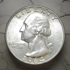1964 D Washington Quarter BU Uncirculated Mint State 90% Silver 25c US Coin