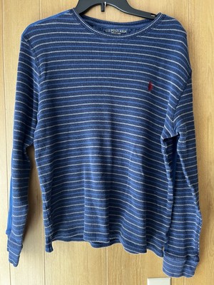 US. Polo Assn Blue Striped Shirt Men s Large (more Like A Medium)