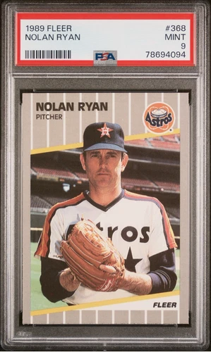 1989 Fleer Nolan Ryan #368 PSA 9 Mint HOF Houston Astros