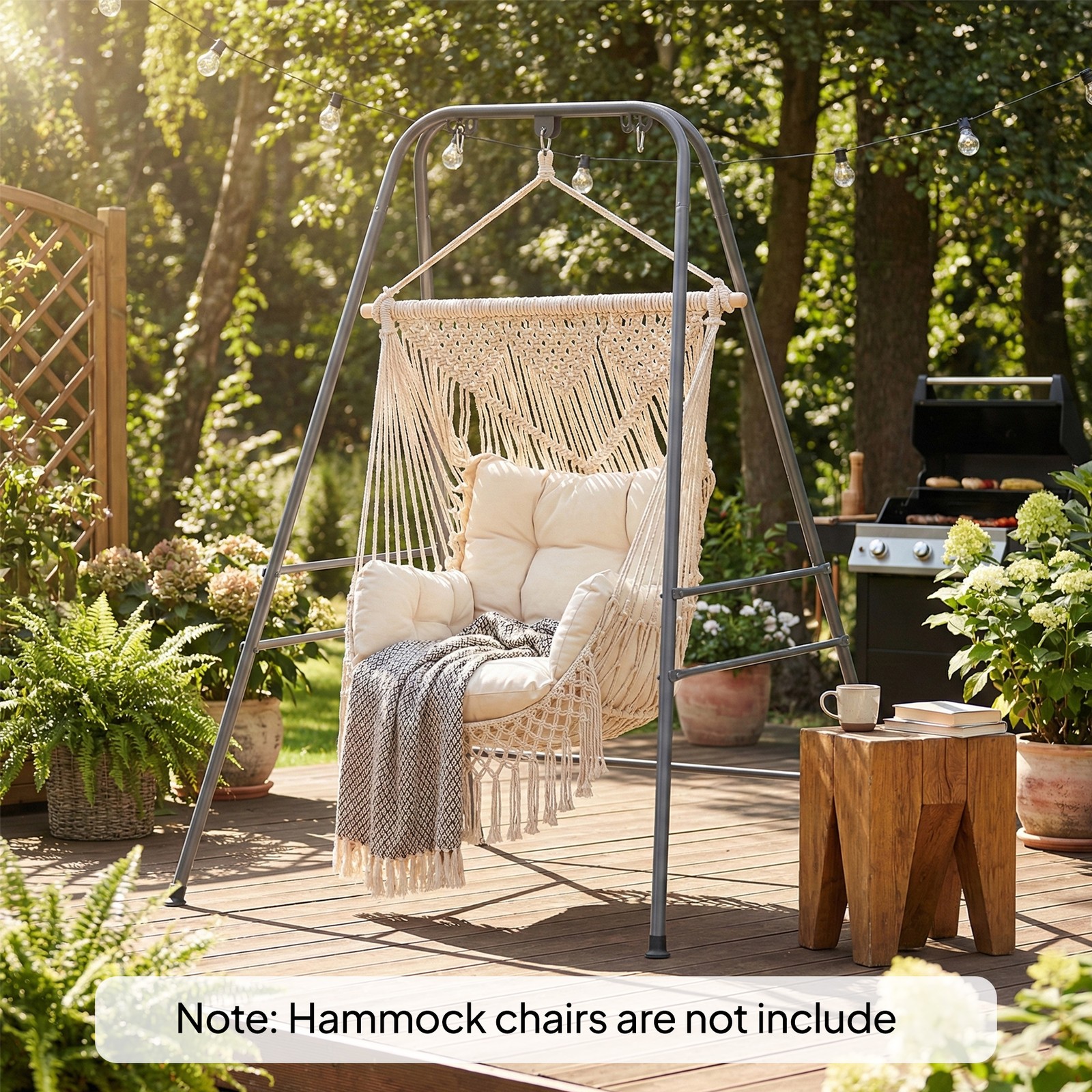 Stand, Heavy Duty Hanging Swing Chair, Gray