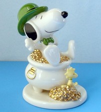 Lenox Peanuts Lucky Leprechaun Snoopy & Woods...