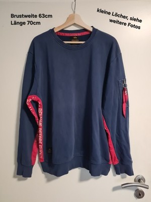 Alpha Industries Pullover Sweater blau navy Gr. XL